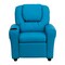 Emma and Oliver Contemporary Kids Recliner with Cup Holder and Headrest